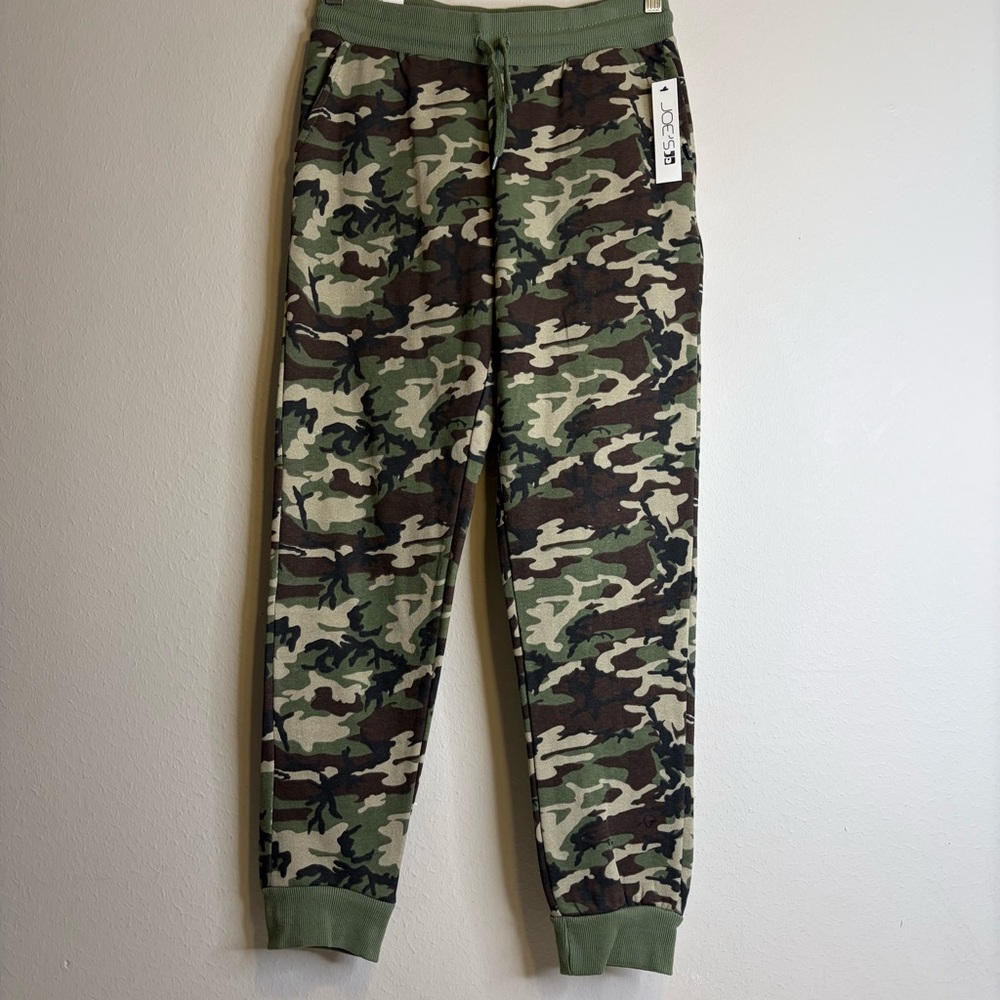 Joe's Jeans Boy’s Green Camo Kids Slim Fit Joggers Size L